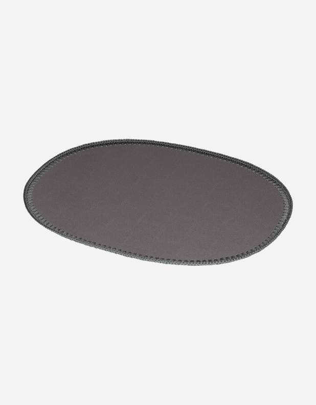 ROCHELLE LEATHER & CROCHET PLACEMATS OVAL