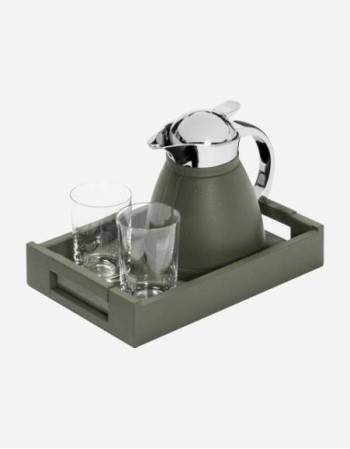 BEAUBOURG NESTING TRAY SET SMALL (TRAY + 2 GLASSES + 0,6 LT CHANTILLY CARAFE)